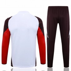 Bayern Munich Mens White Training Technical Football Tracksuit 2024-25