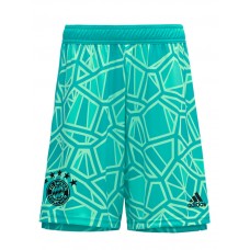 FC Bayern Mens Green Goalkeeper Shorts 2022-23