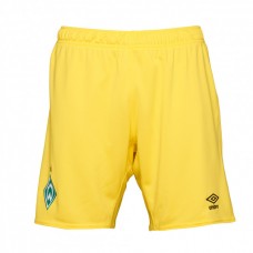 SV Werder Bremen Mens Yellow Goalkeeper Shorts 2022-23