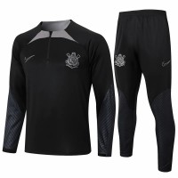 Corinthians Mens Black Training Technical Football Tracksuit 2024-25