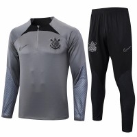 Corinthians Grey Mens Training Technical Football Tracksuit 2024-25