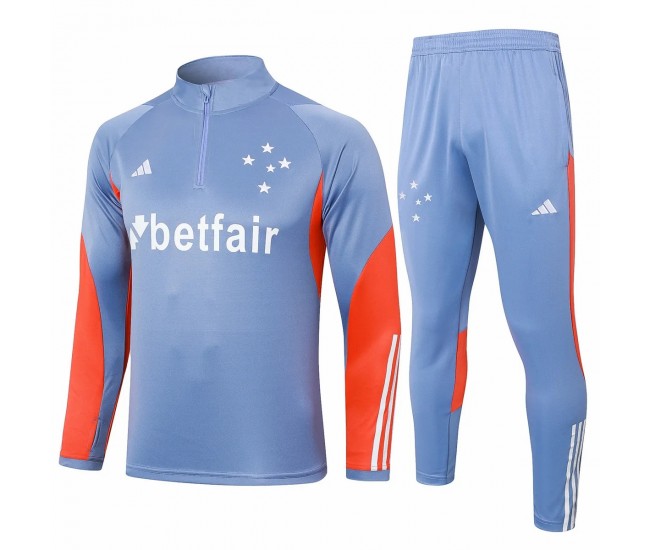 Cruzeiro Mens Blue Training Technical Football Tracksuit 2024-25