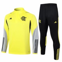 CR Flamengo Mens Yellow Training Technical Football Tracksuit 2024-25