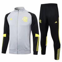 CR Flamengo Mens Gray Training Presentation Football Tracksuit 2024-25