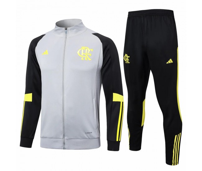 CR Flamengo Mens Gray Training Presentation Football Tracksuit 2024-25