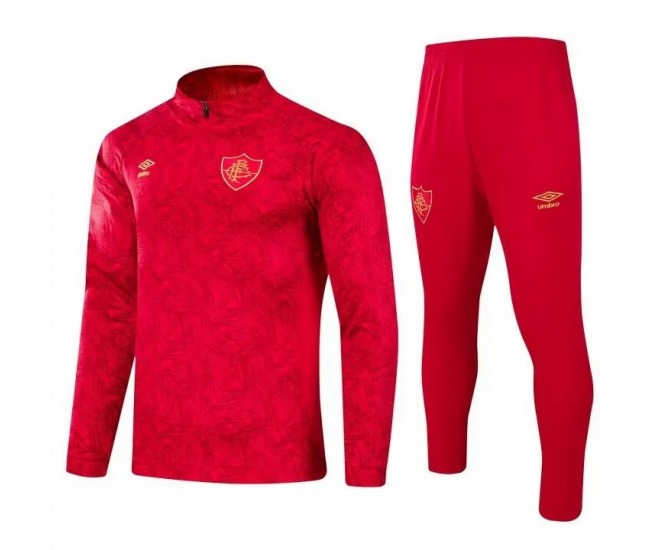 Fluminense FC Mens Red Training Technical Football Tracksuit 2024-25
