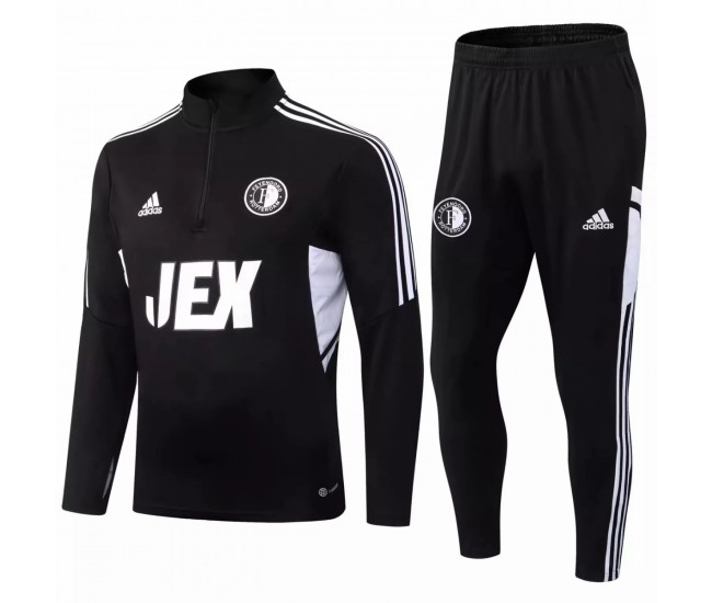 Feyenoord Black Training Technical Football Tracksuit 2022-23