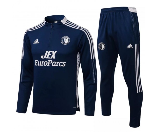Feyenoord Navy Training Technical Football Tracksuit 2021-22