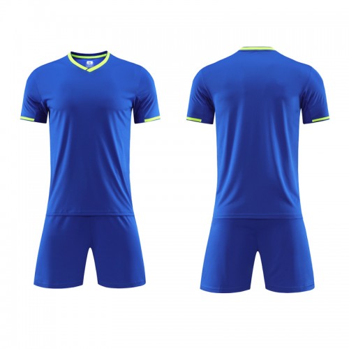 Men's Solid Color V Neck Football Kit