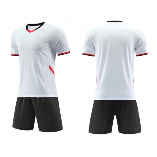 Men's White Line V Neck Football Kit