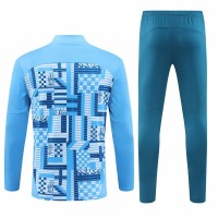 Olympique Marseille Mens Blue Training Technical Football Tracksuit 2024-25