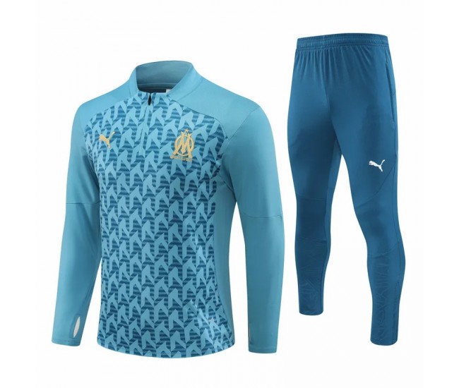 Olympique Marseille Mens Graphics Training Technical Football Tracksuit 2024-25