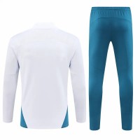 Olympique Marseille Mens White Training Technical Football Tracksuit 2024-25