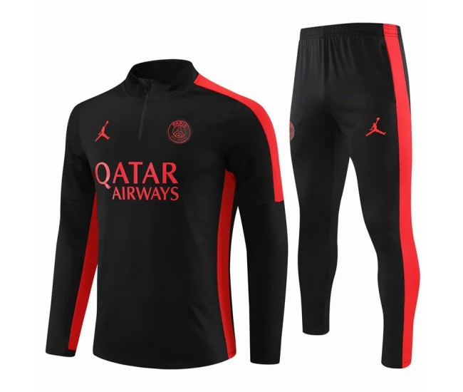 Jordan PSG Black Training Technical Football Tracksuit 23-24