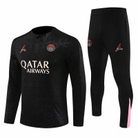 PSG Jordan Mens Black Training Technical Football Tracksuit 2024-25
