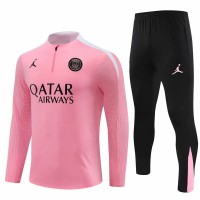 PSG Jordan Mens Pink Training Technical Football Tracksuit 2024-25
