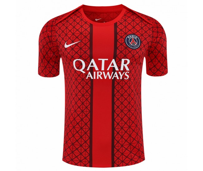 Paris Saint-Germain Mens Red Pre Match Jersey 25-26