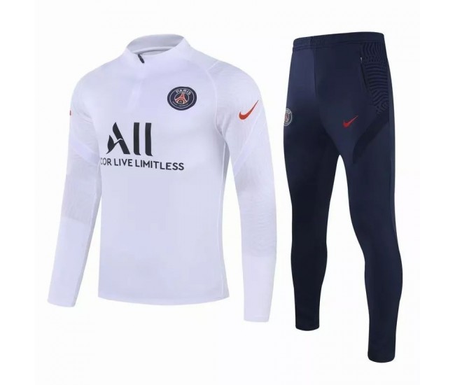Paris Saint Germain Training Soccer Tracksuit White 2020 2021