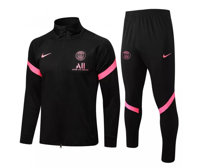 PSG Black Training Presentation Football Tracksuit 2021-22