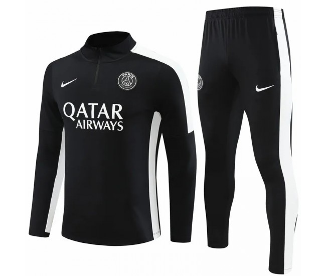 PSG Black Training Technical Football Tracksuit 23-24