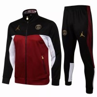 PSG Jordan Soccer Training Presentation Tracksuit Burgundy 2021 2022