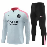 PSG Mens Grey Training Technical Football Tracksuit 2024-25