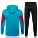 PSG Mens Blue Training Hooded Presentation Football Tracksuit 2024-25