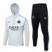 PSG Mens White Training Hooded Technical Football Tracksuit 2024-25