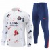 PSG Mens White Training Technical Football Tracksuit 2024-25
