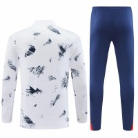 PSG Mens White Training Technical Football Tracksuit 2024-25