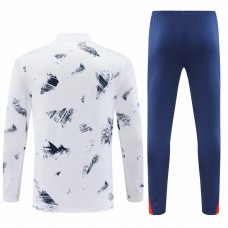 PSG Mens White Training Technical Football Tracksuit 2024-25