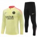PSG Mens Yellow Training Technical Football Tracksuit 2024-25