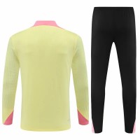 PSG Mens Yellow Training Technical Football Tracksuit 2024-25