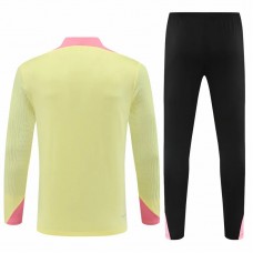 PSG Mens Yellow Training Technical Football Tracksuit 2024-25