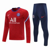 PSG Training Technical Soccer Tracksuit Crew Neck Red 2020 2021