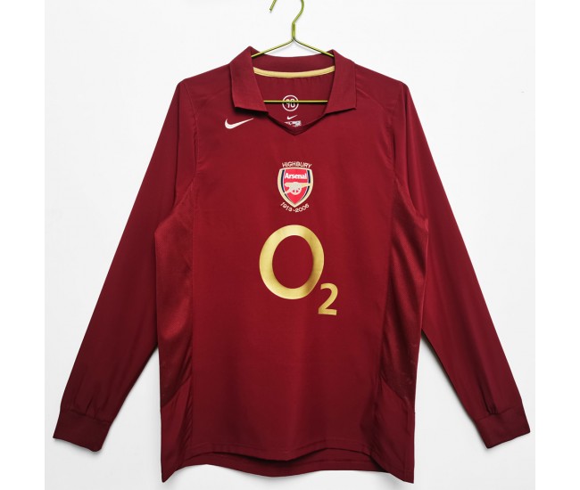 Arsenal FC Long Sleeve Home Retro Jersey 2005-2006