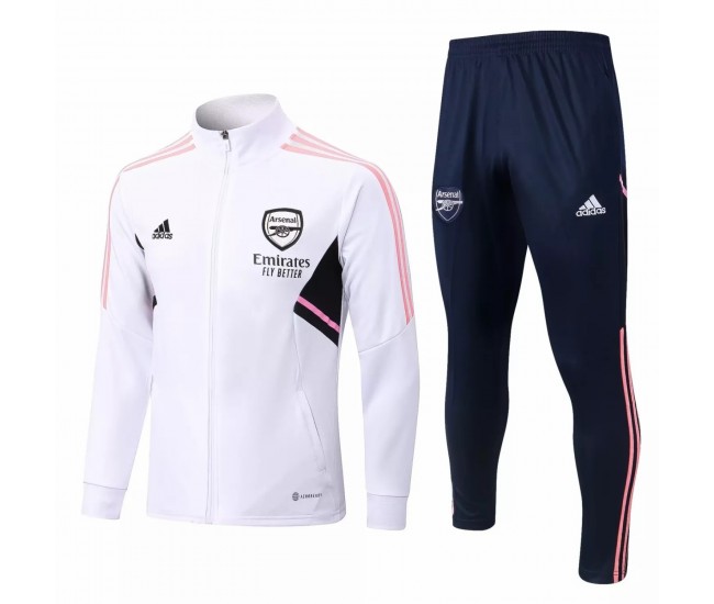 Arsenal FC White Training Presentation Football Tracksuit 2022-23