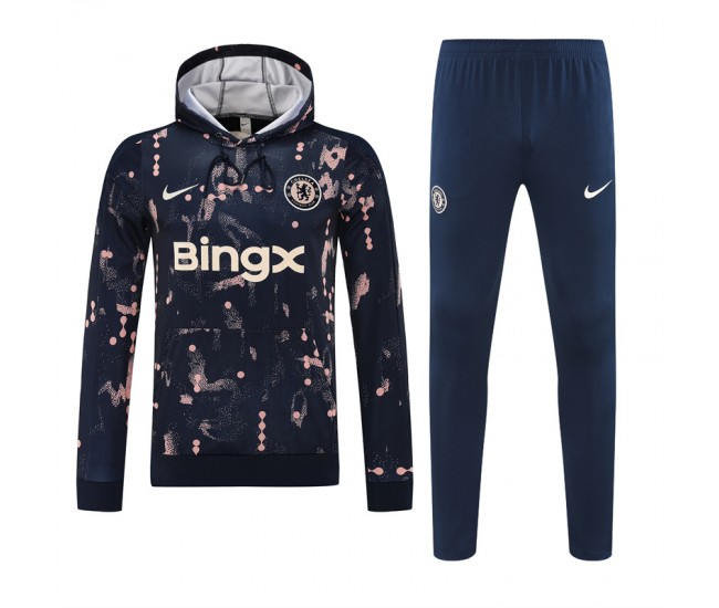 Chelsea FC Mens Academy Pro Se Training Hooded Sweat Football Tracksuit 25-26