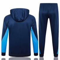 Chelsea Mens Navy Training Hooded Presentation Football Tracksuit 24-25