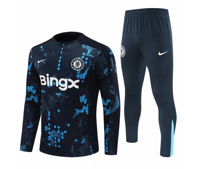 Chelsea Mens Navy Training Technical Football Tracksuit 24-25
