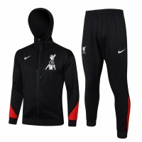 Liverpool FC Mens Black Training Hooded Presentation Football Tracksuit 24-25