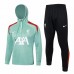 Liverpool FC Mens Green Training Hooded Technical Football Tracksuit 24-25
