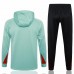 Liverpool FC Mens Green Training Hooded Technical Football Tracksuit 24-25