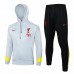 Liverpool FC Mens White Training Hooded Presentation Football Tracksuit 24-25