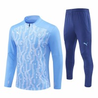 Manchester City FC Mens Blue Training Technical Football Tracksuit 24-25