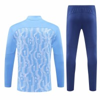 Manchester City FC Mens Blue Training Technical Football Tracksuit 24-25
