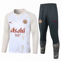 Manchester City FC Mens White Training Technical Football Tracksuit 24-25