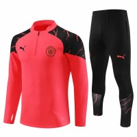 Manchester City FC Red Training Technical Football Tracksuit 23-24