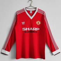 Manchester United FC Long Sleeve Home Retro Jersey 1983 
