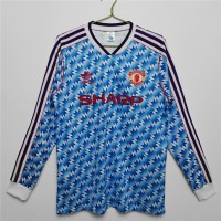 Manchester United FC Long Sleeve Away Retro Jersey 1990 